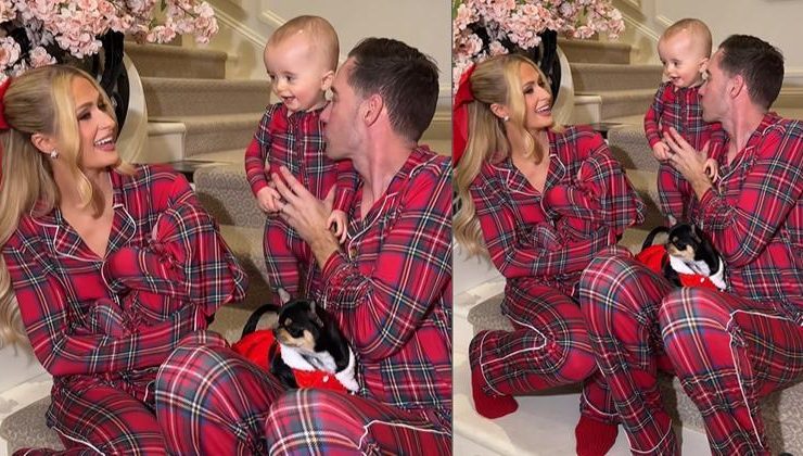 İşte Paris’in dört kişilik aile pozu: Adını koyup yıllarca beklediği kızı kucağında