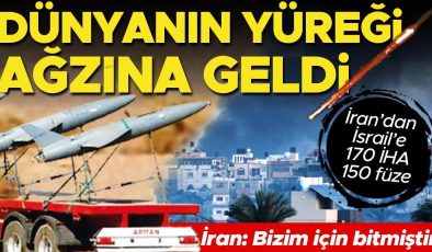 İran’dan İsrail’e ateş yağmuru! 170 İHA 30 seyir füzesi 120 balistik füze