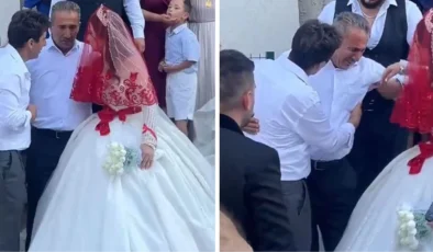 Kızını gelinlikle evden uğurluyordu, o esnada hiç beklenmedik bir şey oldu