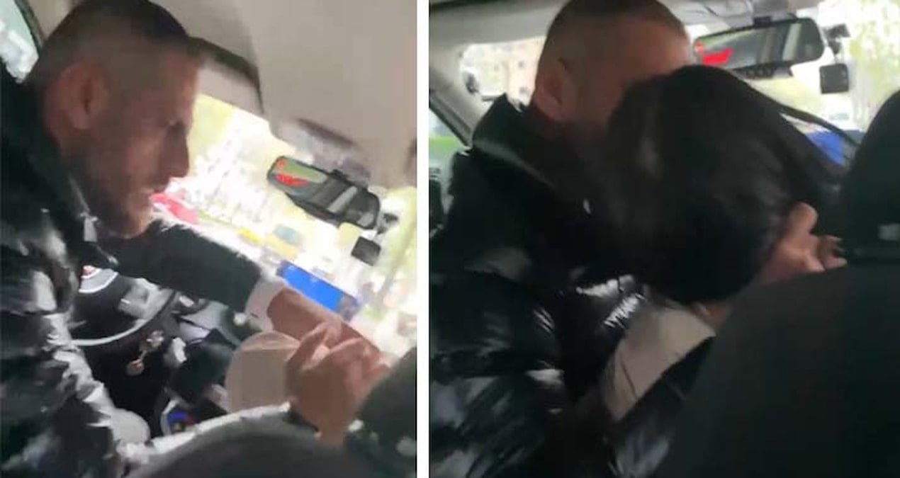 Taksici önce tokat attı, sonra da saçını çekti